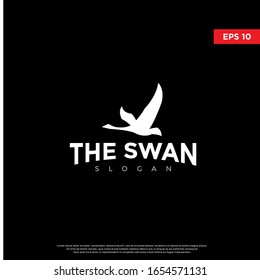 simple swan logo. modern icon, template design