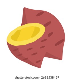 Material de ilustración de batata simple