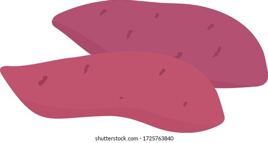 Ilustración simple del vector de la batata