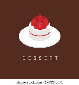 a simple sweet strawberry cake