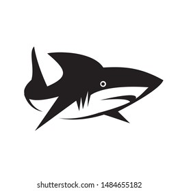 Simple swimming shark logo design inspiration