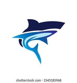 simple Swimming whale logo design inspiration
