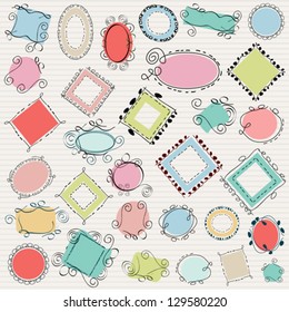 simple swirl doodle frames pack