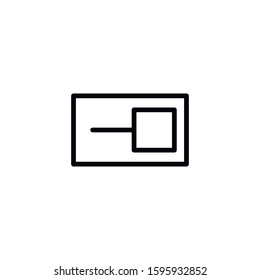 Simple switch line icon. Stroke pictogram. Vector illustration isolated on a white background. Premium quality symbol. Vector sign for mobile app and web sites.