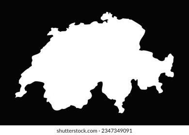 Mapa Suiza simple aislado en fondo negro
, puede utilizarse para diseños de negocios, presentaciones o cualquier diseño adecuado.
