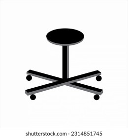 Simple swivel chair vector illustration.