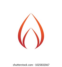 Simple Swoosh Flame Fire Symbol Vector Illustration Graphic Design