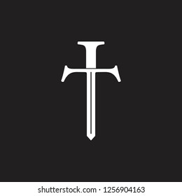 simple sword decoration symbol vector