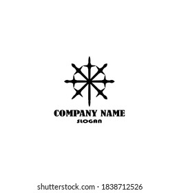 Plantilla de logotipo de diseño de espada simple
