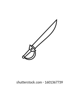 Simple sword icon flat design