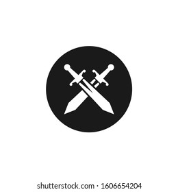 Simple sword icon flat design