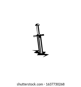 simple sword icon. Sword symbol that can be used for any platform and purpose.