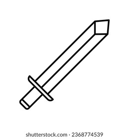 Einfaches Schwertsymbol. Vektorgrafik-Design.