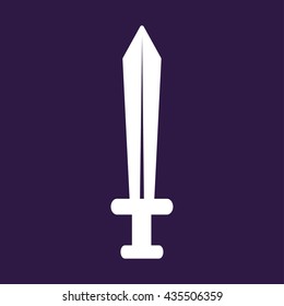 Simple Sword icon. Vector illustration