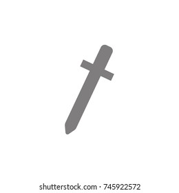simple Sword icon Simple web black icon, can be used as web element icon on white background