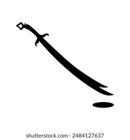 Simple sword logo and icon vector illustration template design