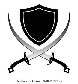 Simple sword logo and icon vector illustration template design