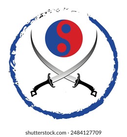 Simple sword logo and icon vector illustration template design