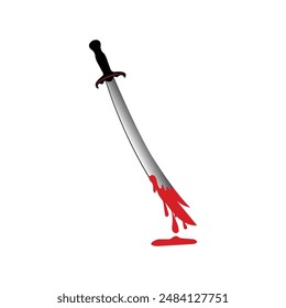 Simple sword logo and icon vector illustration template design