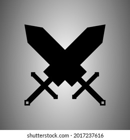 Silhouette sencilla de espadas para su logotipo o su negocio
