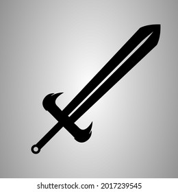 Simple Sword Silhouette For Your Logo or Your Business