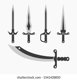 Simple sword vector design art collection
