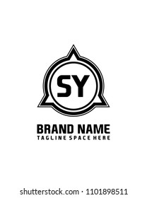 Simple SY initial Logo design template vector illustration