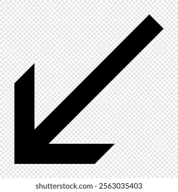 A simple symbol of an arrow pointing downward, symbolizing direction or focus. This image works well for educational content, signage, or presentations that focus on guidance or decision-making.
