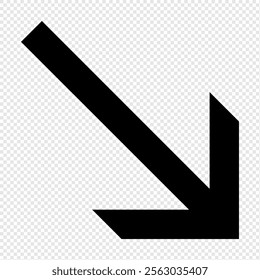 A simple symbol of an arrow pointing downward, symbolizing direction or focus. This image works well for educational content, signage, or presentations that focus on guidance or decision-making.
