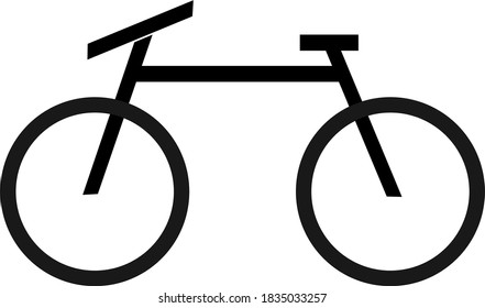 Simple symbol of a bicycle