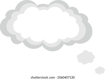 A simple symbol of a cloud of thoughts. The symbol of the emergence of an idea.