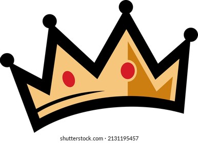 Simple Symbol of Golden Crown 