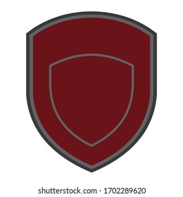 símbolo simple icono vector protector marrón con contorno