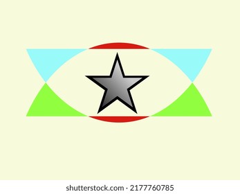 Simple symbol illustration design, soft color background