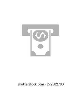 Simple symbol issuing or receiving money from an ATM.
