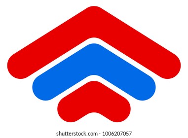 Simple symbol / logo templates in red and blue