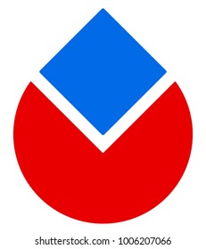 Simple symbol / logo templates in red and blue