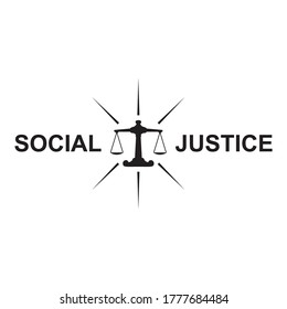 A simple symbol of social justice in a white background.