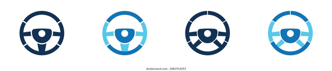 Simple symbol steering wheel. Modern line icons control wheel. Isolated icon steering wheels car in vector design