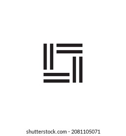 simple symbol vector logo stripes box