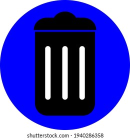 Simple symbol of a waste bin