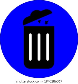 Simple symbol of a waste bin