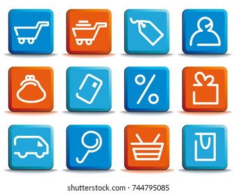 Simple symbols of e-commerce