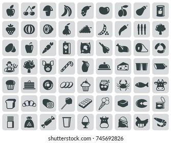 simple symbols of a foodstuff. Vector illustration