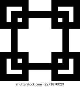 Simple Symmetrical Pattern in Black Color