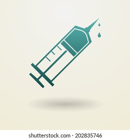 Simple syringe icon