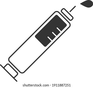 Simple syringe vector illustration material