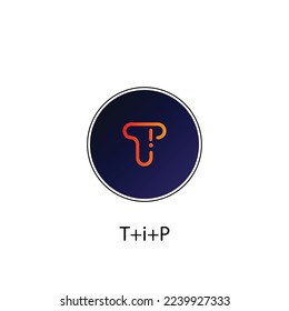 simple T, i, and P letter logo designs, tip logos are suitable for brand logos