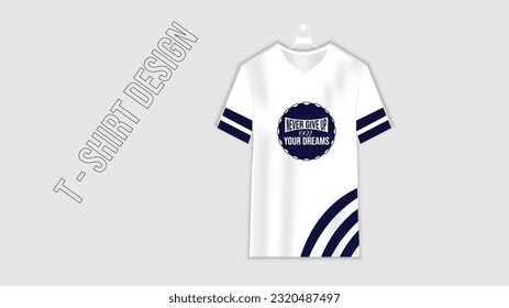 Simple t- shirt design on front part . 