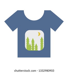 Simple T shirt design for print on demand concept in vector